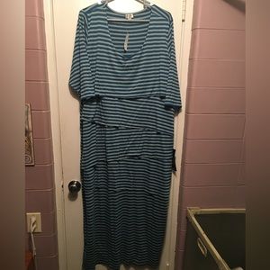 Ruffle, Stripe Maxi